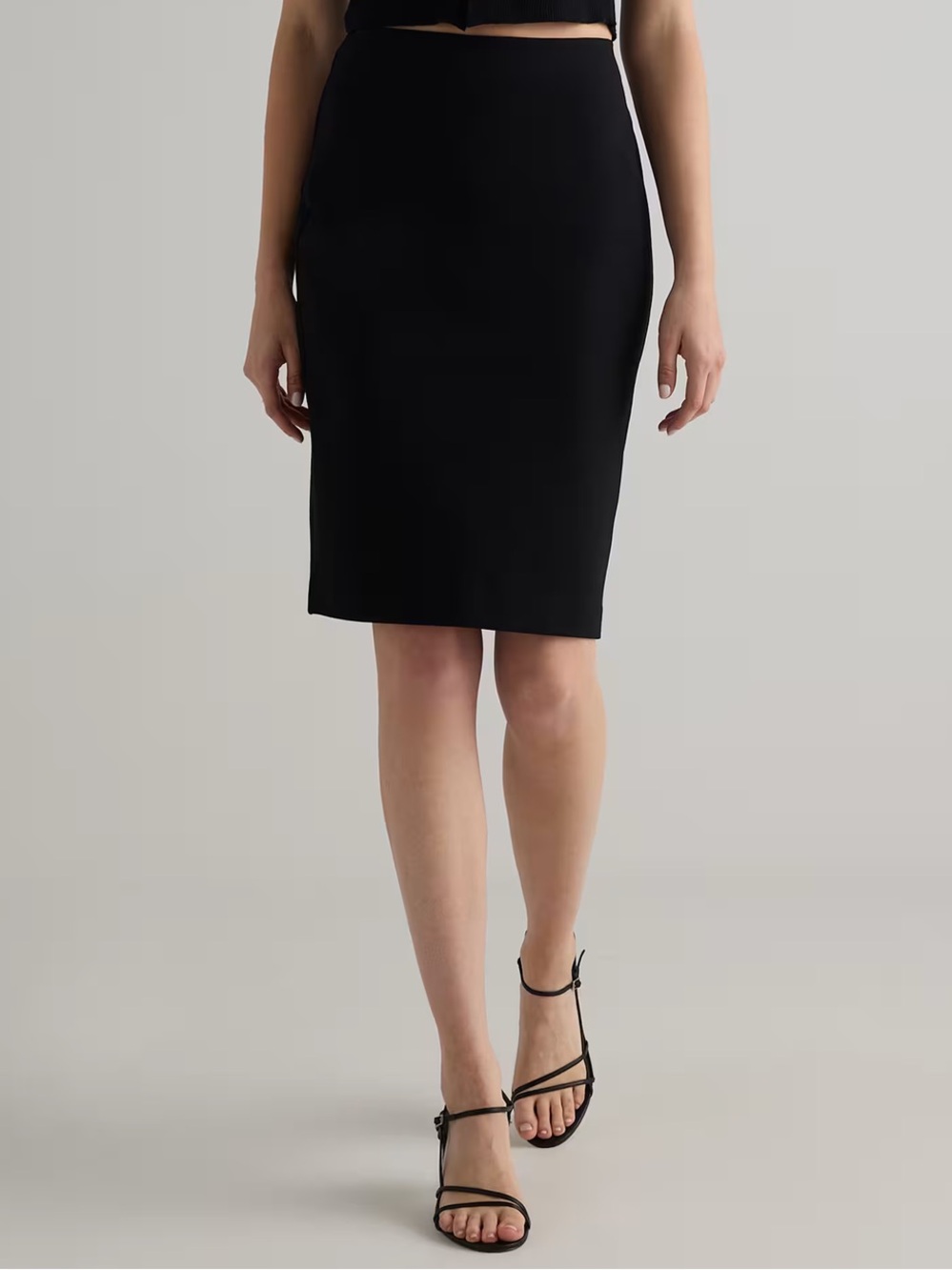 Ellen Tracy Ultra-Stretch Ponte Pencil Skirt - Black